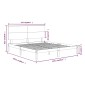 vidaXL Πλαίσιο Κρεβατιού 150 x 200 εκ. Μασίφ Ξύλο King Size