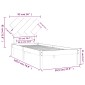 vidaXL Πλαίσιο Κρεβατιού 90 x 190 εκ. από Μασίφ Ξύλο Single