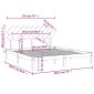 vidaXL Πλαίσιο Κρεβατιού Λευκό 180 x 200 εκ. Μασίφ Ξύλο Super King