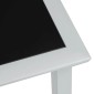 vidaXL Τραπέζι Κήπου Μαύρο/Ασημί 41x41x45 εκ. από Ατσάλι και Γυαλί