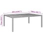 vidaXL Τραπέζι Κήπου Γκρι 200x150x75 εκ. Συνθετικό Ρατάν/Ξύλο Ακακίας