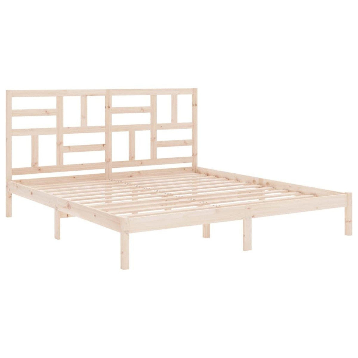 vidaXL Πλαίσιο Κρεβατιού 180 x 200 εκ. Μασίφ Ξύλο Super King Size