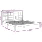 vidaXL Πλαίσιο Κρεβατιού 180 x 200 εκ. Μασίφ Ξύλο Super King Size