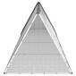 vidaXL Κλουβί Κουνελιών Ανθρακί 403,5x80,5x71 εκ Γαλβανισμένος Χάλυβας
