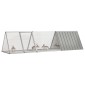 vidaXL Κλουβί Κουνελιών Γκρι 302,5x80,5x71 εκ. Γαλβανισμένος Χάλυβας