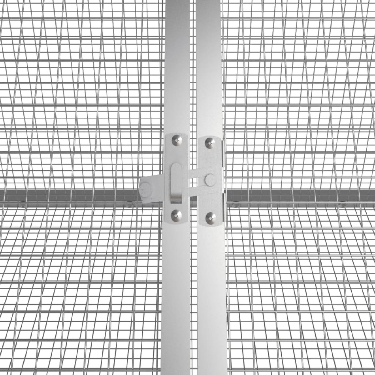 vidaXL Κλουβί Κουνελιών Γκρι 302,5x80,5x71 εκ. Γαλβανισμένος Χάλυβας