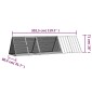 vidaXL Κλουβί Κουνελιών Γκρι 302,5x80,5x71 εκ. Γαλβανισμένος Χάλυβας