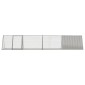 vidaXL Κλουβί Κουνελιών Γκρι 403,5x80,5x71 εκ. Γαλβανισμένος Χάλυβας