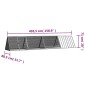 vidaXL Κλουβί Κουνελιών Γκρι 403,5x80,5x71 εκ. Γαλβανισμένος Χάλυβας