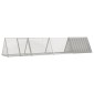 vidaXL Κλουβί Κουνελιών Γκρι 403,5x80,5x71 εκ. Γαλβανισμένος Χάλυβας
