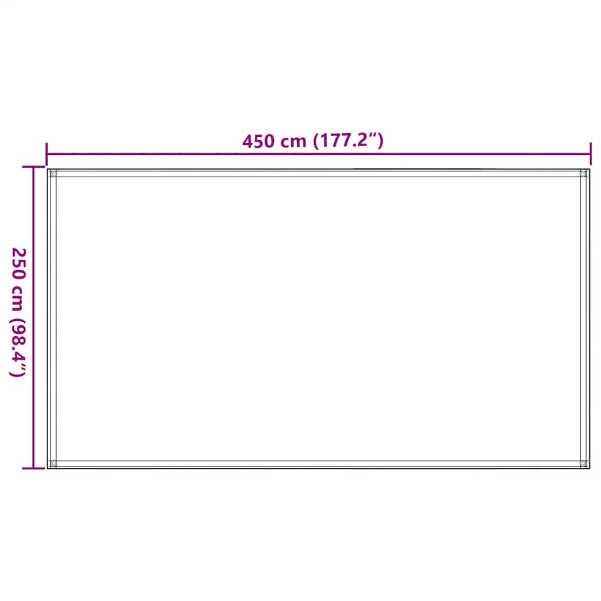vidaXL Χαλί Σκηνής Ανθρακί 250 x 450 εκ.