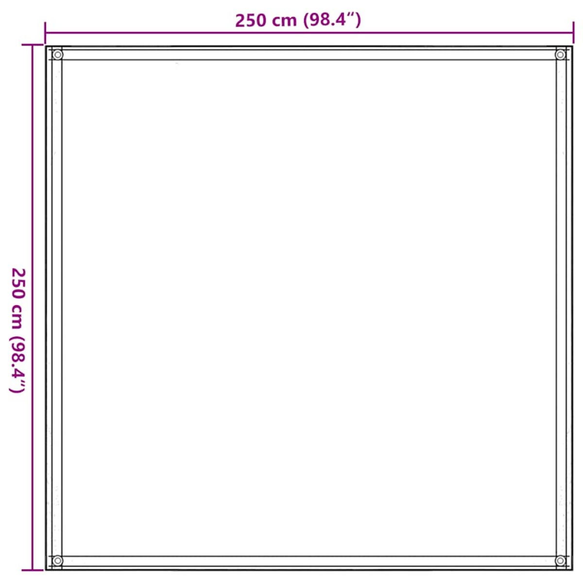 vidaXL Χαλί Σκηνής Σκούρο Πράσινο 250 x 250 εκ.