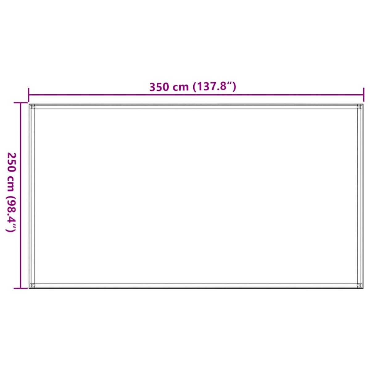 vidaXL Χαλί Σκηνής Σκούρο Πράσινο 250 x 350 εκ.