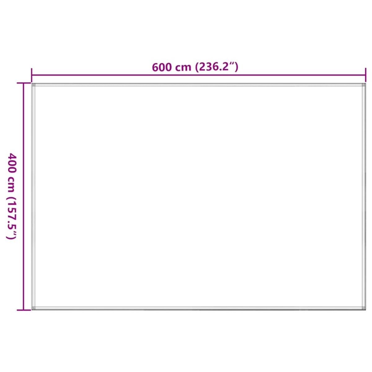 vidaXL Χαλί Σκηνής Σκούρο Πράσινο 400 x 600 εκ.