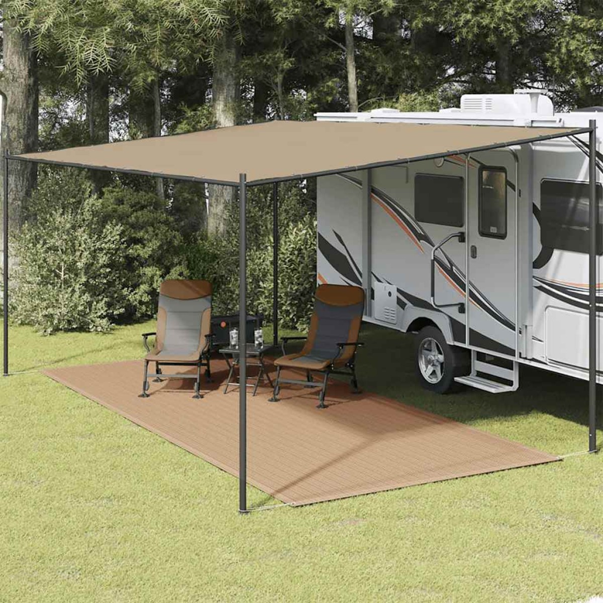 vidaXL Χαλί Σκηνής Taupe 250 x 600 εκ.