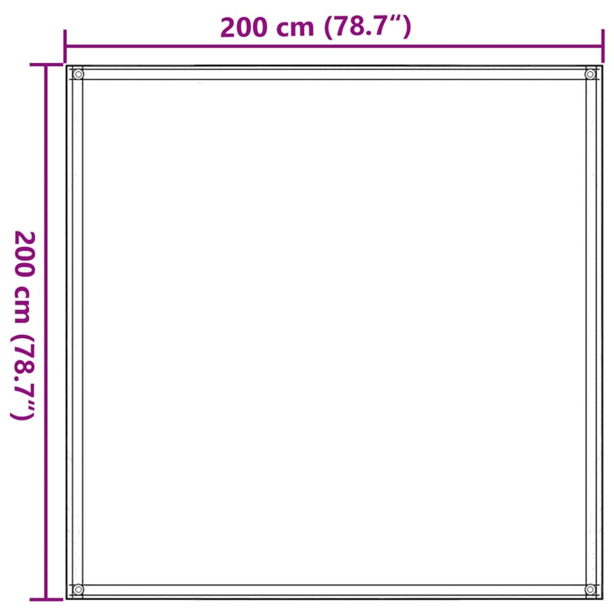 vidaXL Χαλί Σκηνής Καφέ 200 x 200 εκ.
