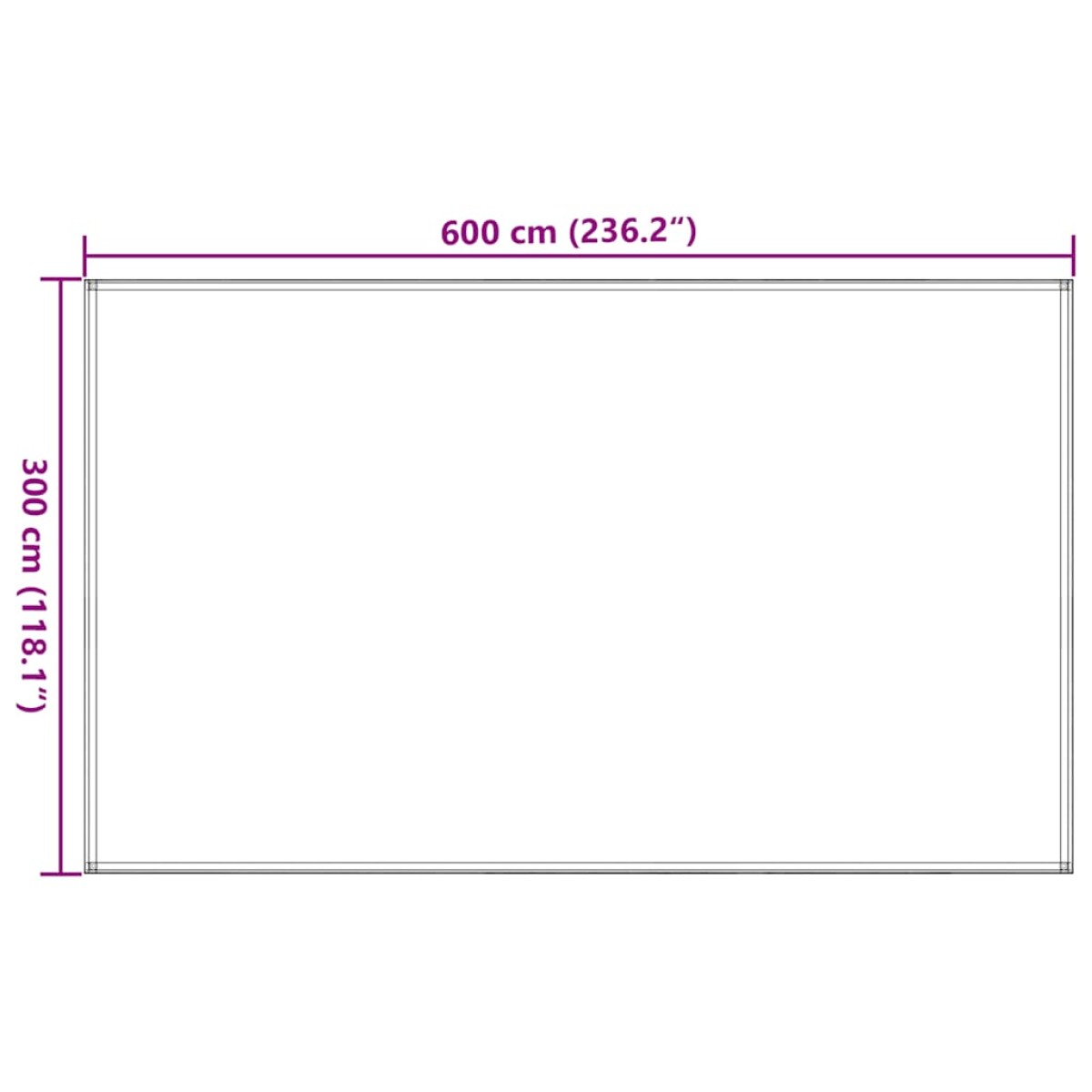 vidaXL Χαλί Σκηνής Καφέ 300 x 600 εκ.
