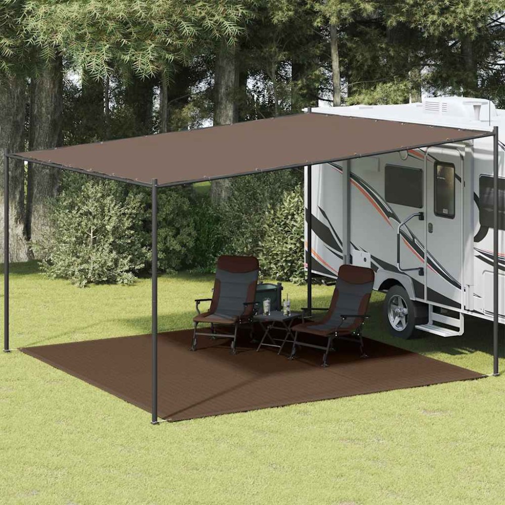 vidaXL Χαλί Σκηνής Καφέ 400 x 400 εκ.