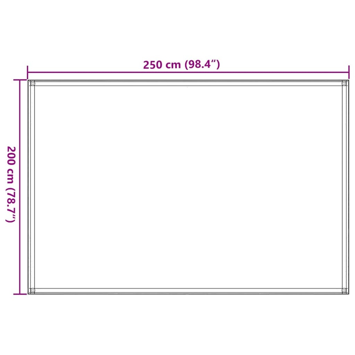 vidaXL Χαλί Σκηνής Ανθρακί / Λευκό 250 x 200 εκ.