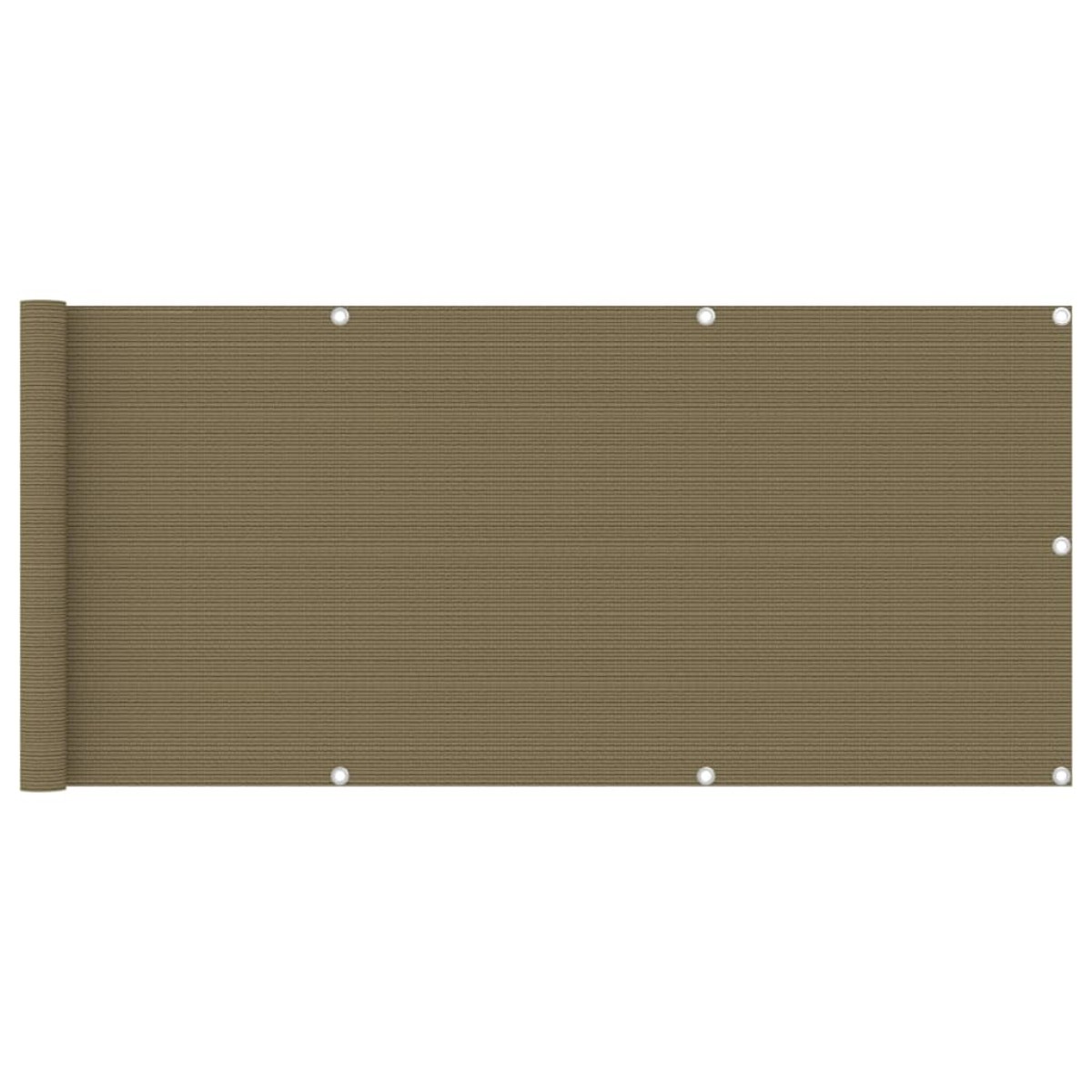 vidaXL Διαχωριστικό Βεράντας Taupe 75 x 400 εκ. από HDPE