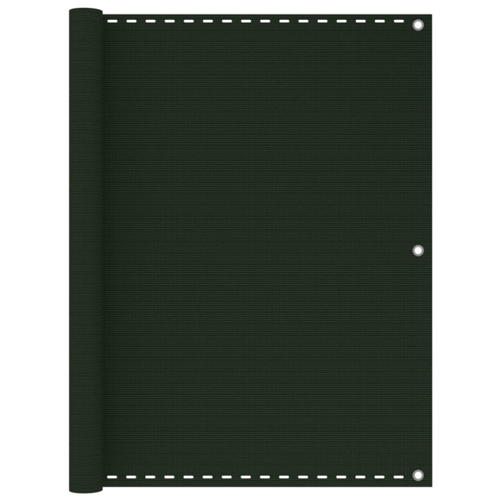 vidaXL Διαχωριστικό Βεράντας Σκούρο Πράσινο 120 x 500 εκ. από HDPE