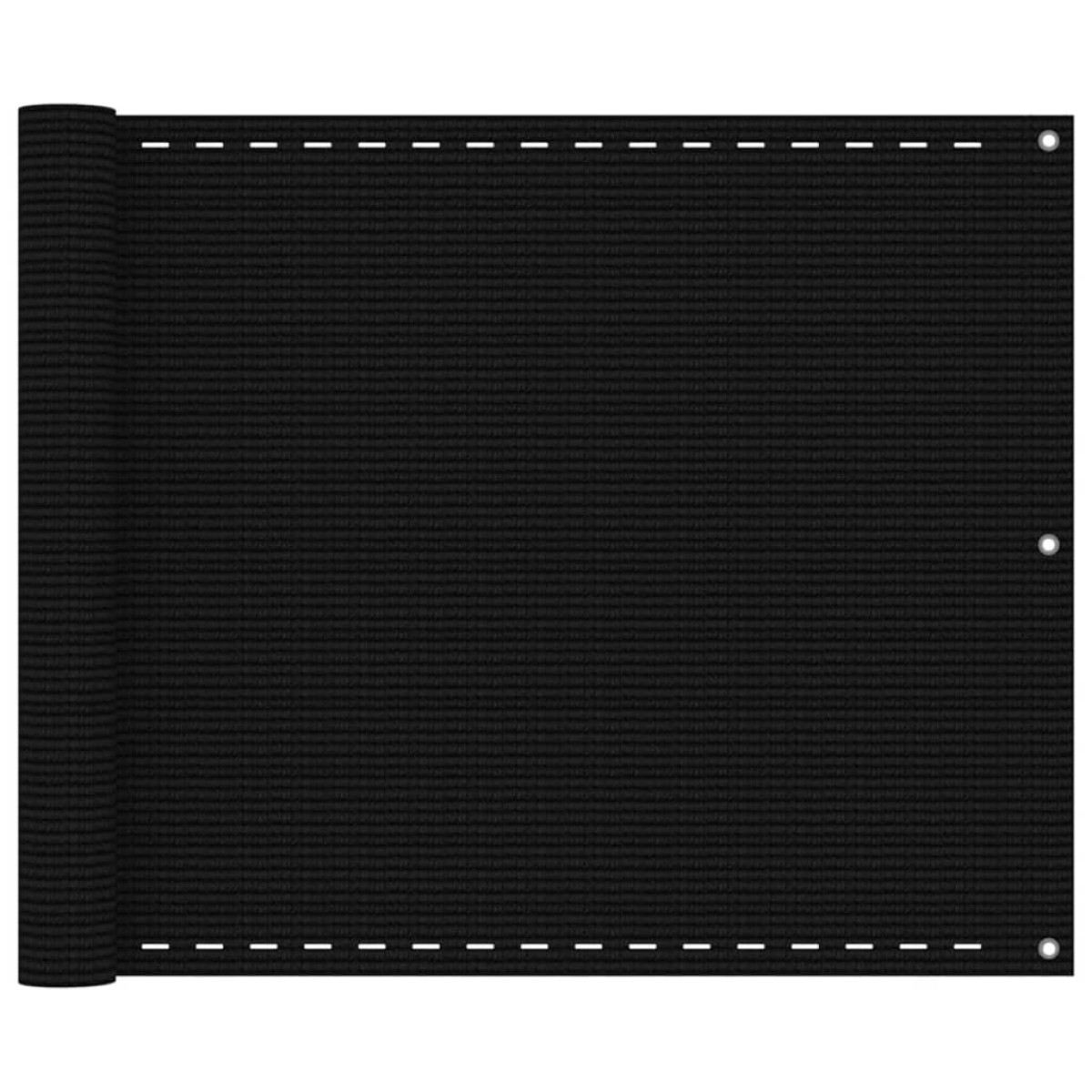 vidaXL Διαχωριστικό Βεράντας Μαύρο 75x300 εκ. από HDPE