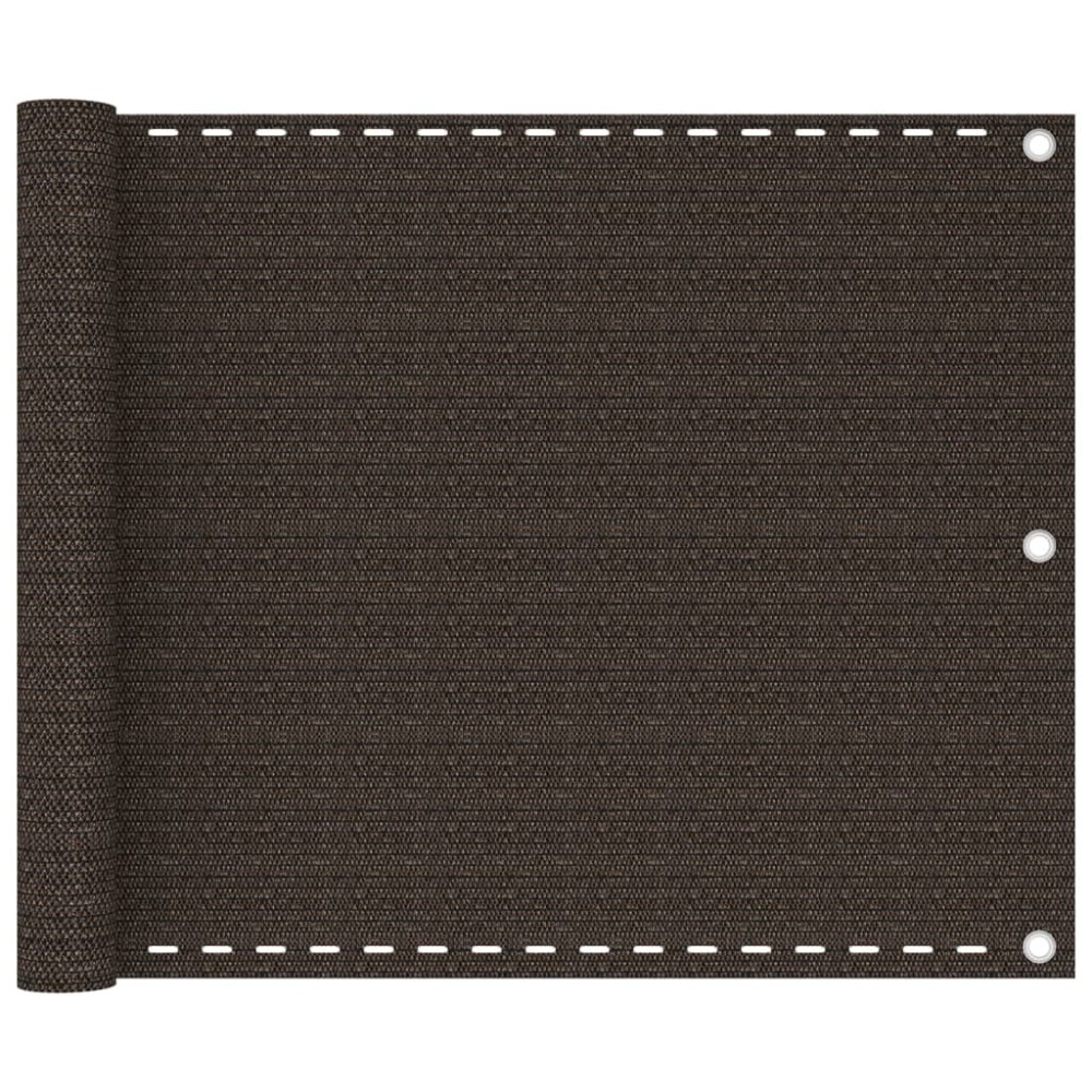 vidaXL Διαχωριστικό Βεράντας Καφέ 75 x 500 εκ. από HDPE