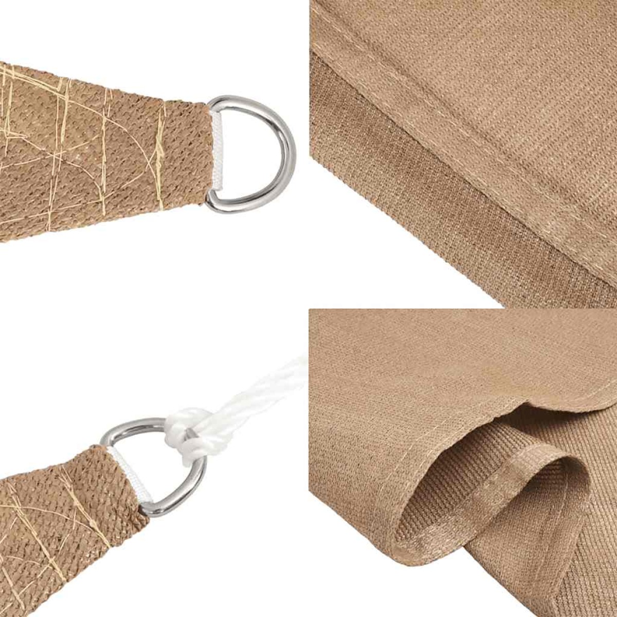 vidaXL Πανί Σκίασης Taupe 3 x 4 μ. από HDPE 160 γρ./μ²