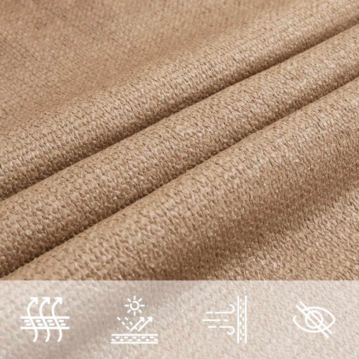 vidaXL Πανί Σκίασης Taupe 2,5 x 2,5 x 3,5 μ. από HDPE 160 γρ/μ²