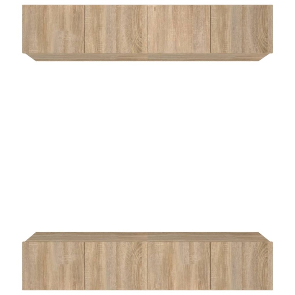 vidaXL Έπιπλα Τηλεόρασης 4 τεμ. Sonoma Δρυς 80x30x30 εκ. Επεξ. Ξύλο