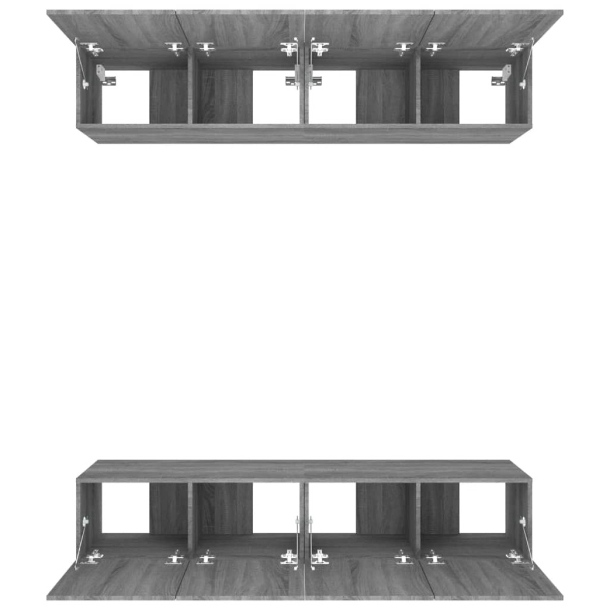 vidaXL Έπιπλα Τηλεόρασης 4 τεμ. Γκρι Sonoma 80x30x30 εκ. Επεξ. Ξύλο