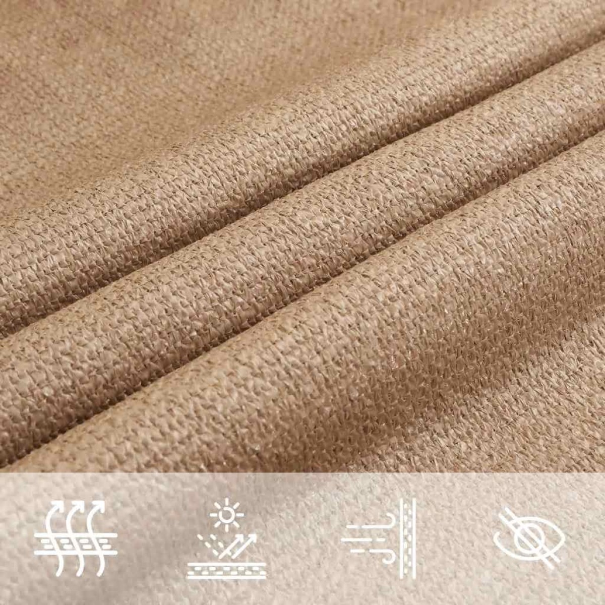 vidaXL Πανί Σκίασης Taupe 3 x 3 x 4,2 μ. από HDPE 160 γρ/μ²