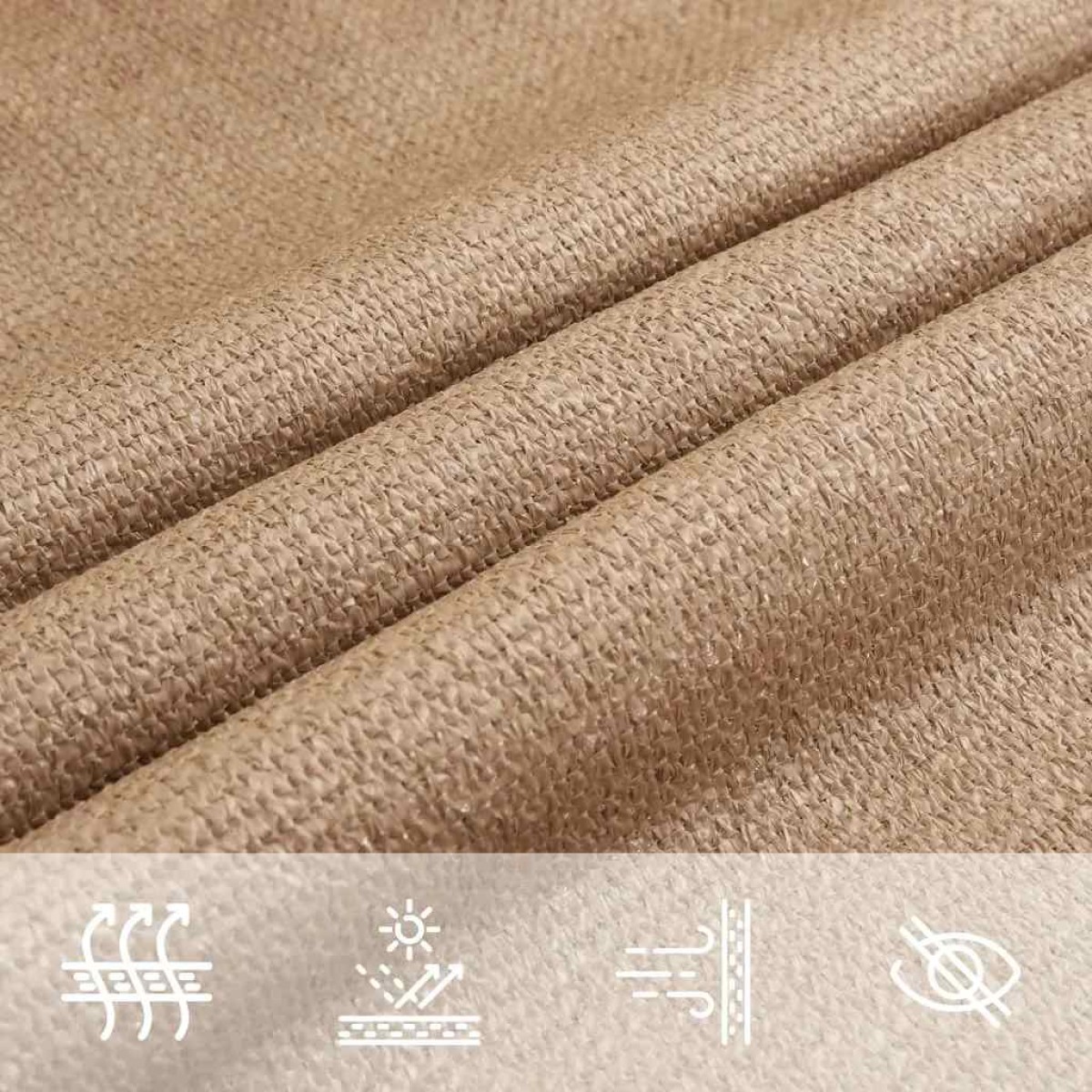 vidaXL Πανί Σκίασης Taupe 4 x 4 x 5,8 μ. από HDPE 160 γρ./μ²