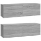 vidaXL Σετ Επίπλων Τηλεόρασης 4 Τεμ. Γκρι Sonoma Επεξεργασμένο Ξύλο