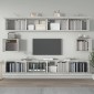 vidaXL Σετ Επίπλων Τηλεόρασης 6 Τεμαχίων Γκρι Σκυρ. Επεξεργασμένο Ξύλο