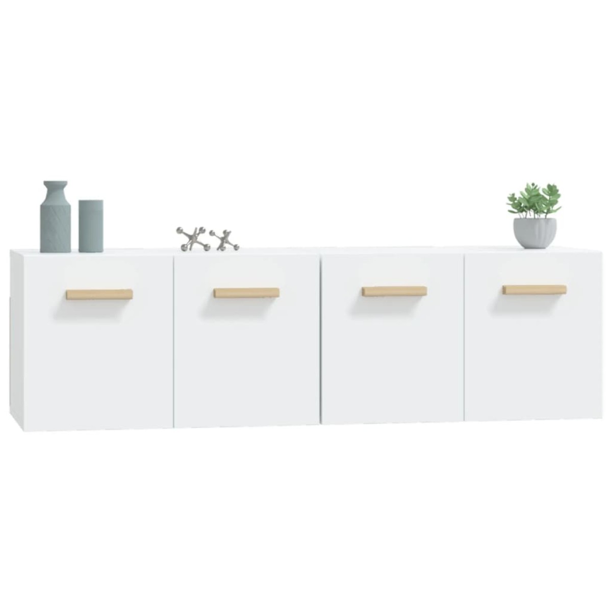vidaXL Ντουλάπια Τοίχου 2 Τεμ. Λευκά 60 x 36,5 x 35 εκ. Επεξ. Ξύλο