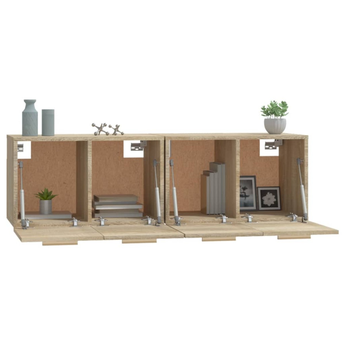 vidaXL Ντουλάπια Τοίχου 2 τεμ. Sonoma Δρυς 60x36,5x35 εκ. Επεξ. Ξύλο