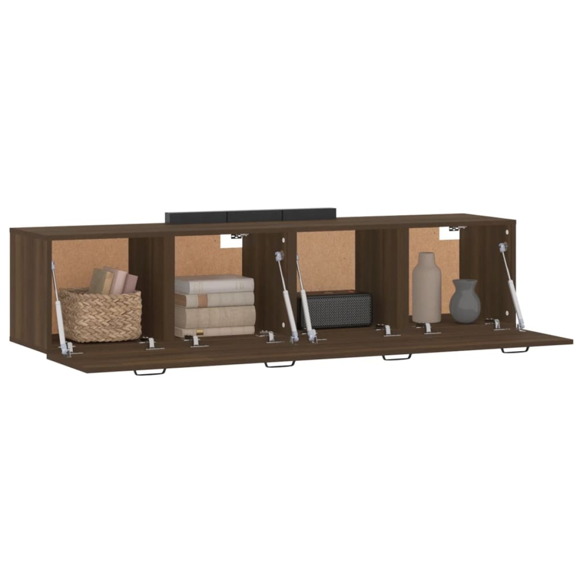 vidaXL Ντουλάπια Τοίχου 2 τεμ. Καφέ δρυς 60x36,5x35 εκ. Επεξ. Ξύλο