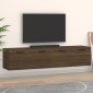 vidaXL Ντουλάπια Τοίχου 2 τεμ. Καφέ δρυς 60x36,5x35 εκ. Επεξ. Ξύλο