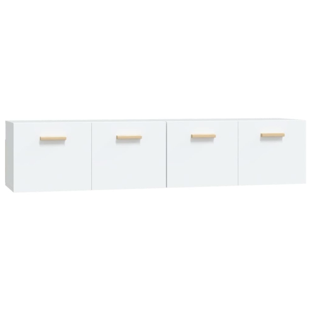 vidaXL Ντουλάπια Τοίχου 2 τεμ. Λευκά 80x35x36,5 εκ. Επεξ. Ξύλο