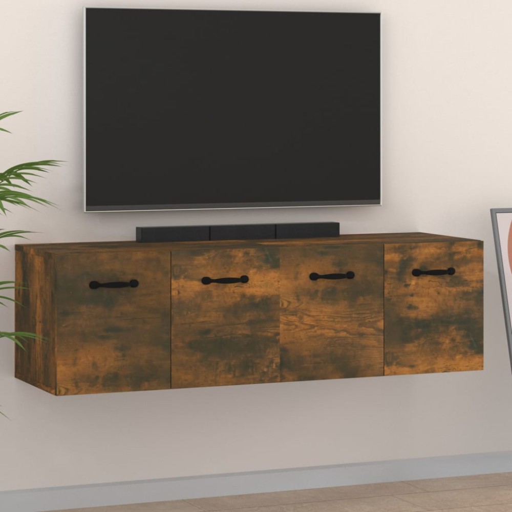 vidaXL Ντουλάπια Τοίχου 2 τεμ. Καπνιστή δρυς 80x35x36,5 εκ. Επεξ. Ξύλο