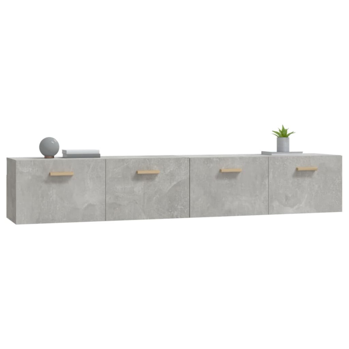 vidaXL Ντουλάπια Τοίχου 2 τεμ. Γκρι Σκυρ. 100x36,5x35 εκ. Επεξ. Ξύλο