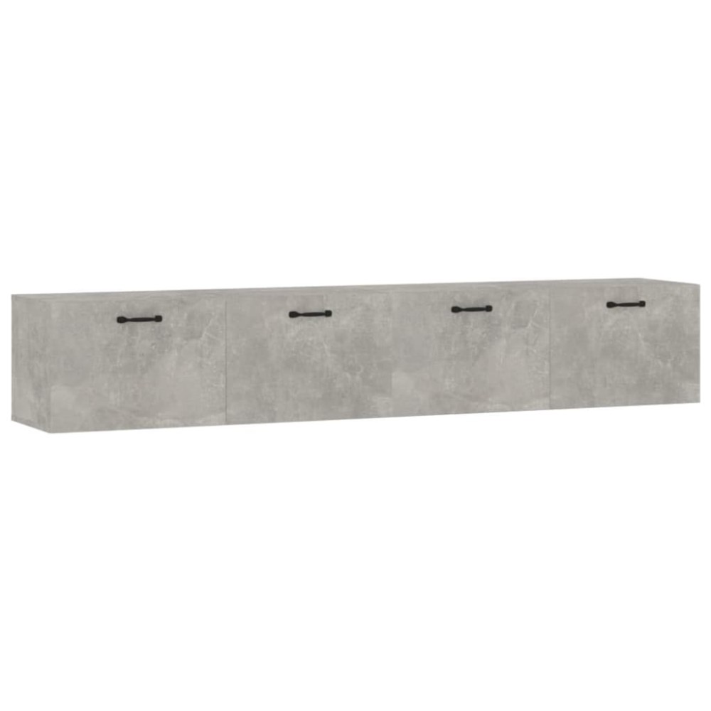 vidaXL Ντουλάπια Τοίχου 2 τεμ. Γκρι Σκυρ. 100x36,5x35 εκ. Επεξ. Ξύλο