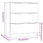 vidaXL Μπουφές 3 Τεμαχίων Γκρι Sonoma από Επεξεργασμένο Ξύλο