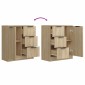 vidaXL Ντουλάπια 2 τεμ. Sonoma Δρυς 60x30x70 εκ. Επεξεργασμένο Ξύλο
