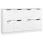 vidaXL Ντουλάπια 2 τεμ. άσπρο 60x30x70 εκ. Επεξεργασμένο Ξύλο