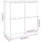 vidaXL Ντουλάπια 2 τεμ. Γκρι Σκυροδέματος 60x30x70 εκ. Επεξεργ. Ξύλο