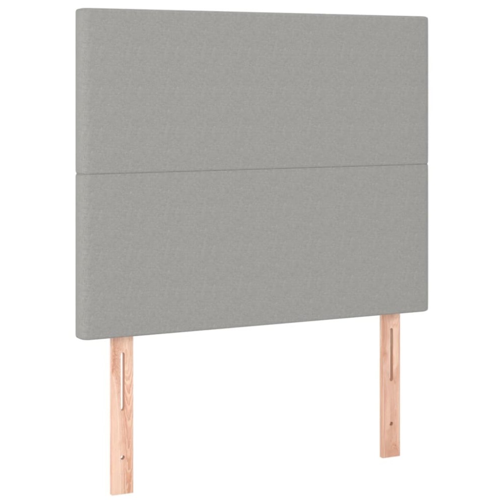 vidaXL Κεφαλάρι Ανοιχτό Γκρι 90x5x118/128 εκ. Ύφασμα