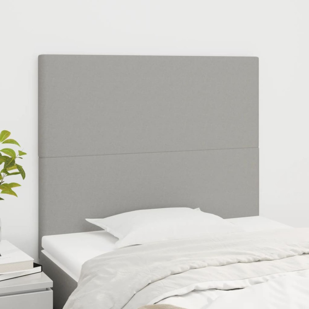 vidaXL Κεφαλάρι Ανοιχτό Γκρι 90x5x118/128 εκ. Ύφασμα