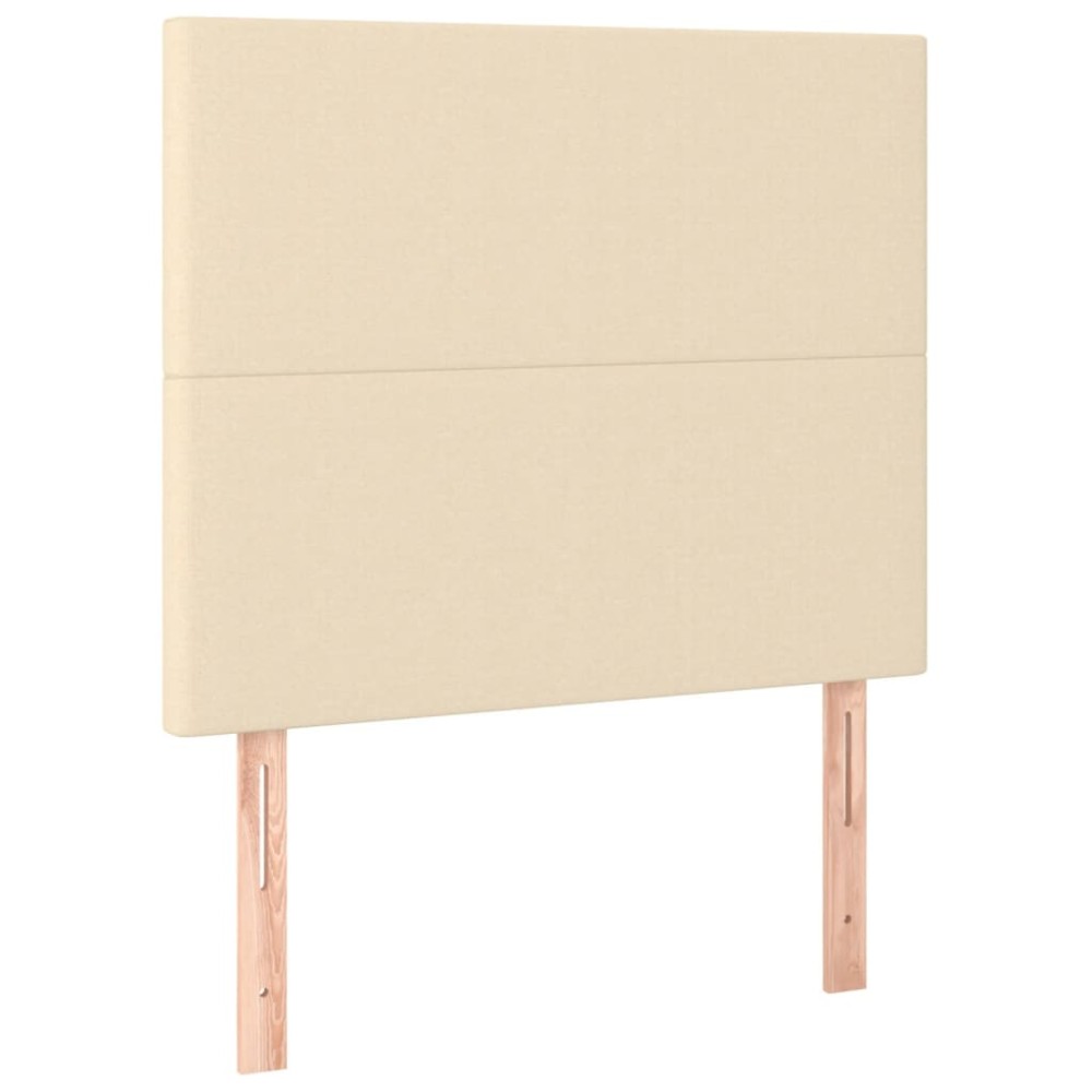 vidaXL Κεφαλάρι Κρεμ 90x5x118/128 εκ. Ύφασμα